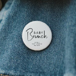 Badge Rond 5 Cm Brunch pour bébé Neutre Moderne Simple<br><div class="desc">Fêtez votre petit-déjeuner avec notre simple et moderne bouton de brunch neutre pour bébé, avec un design minimaliste noir et blanc qui est moderne et joli. Avec son esthétique propre et d'inspiration boho, l'atmosphère contemporaine et neutre pour le genre est parfaite pour accueillir un bébé garçon ou une fille en...</div>