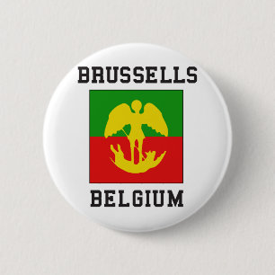 Badge Rond 5 Cm Bruxelles Belgique