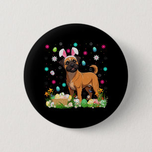Badge Rond 5 Cm Bruxellois Griffon Chien Pâques Chasse aux oeufs B