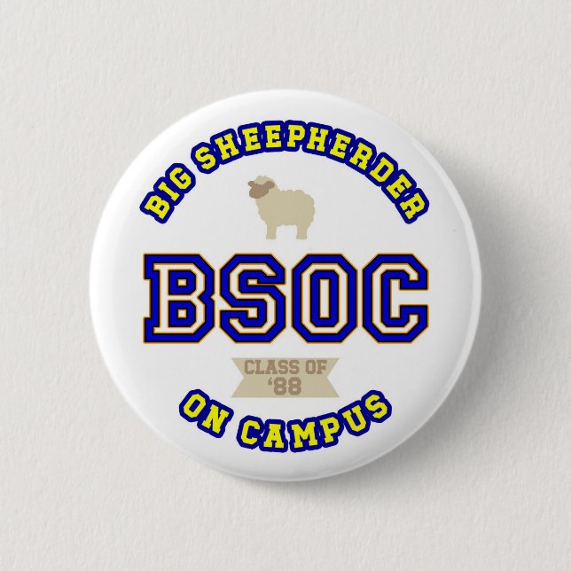 Badge Rond 5 Cm BSOC - Parfait pour les étrangers (Devant)