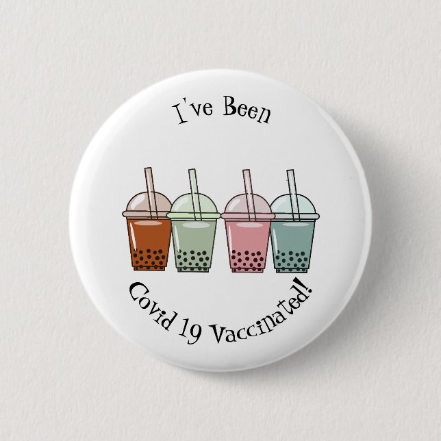 Badge Rond 5 Cm Bubble tea cartoon illustration (Devant)