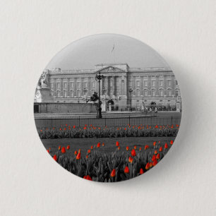 Badge Rond 5 Cm Buckingham Palace Londres