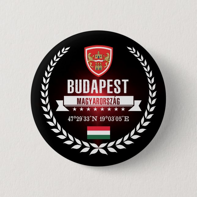 Badge Rond 5 Cm Budapest (Devant)