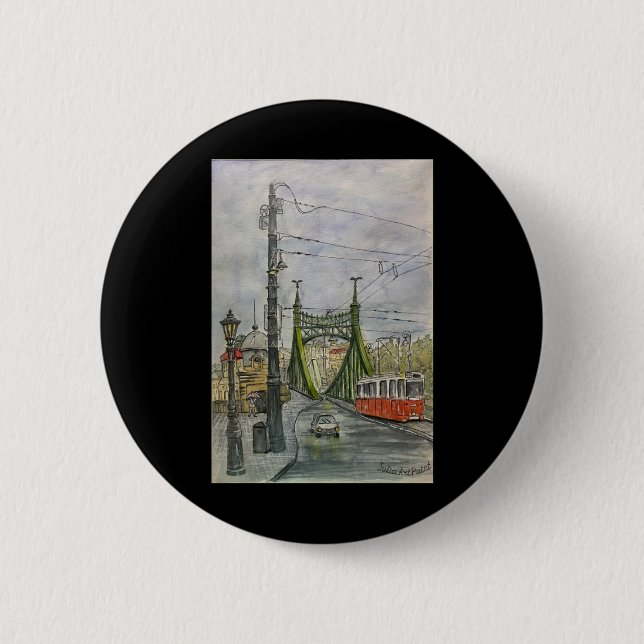 Badge Rond 5 Cm Budapest (Devant)