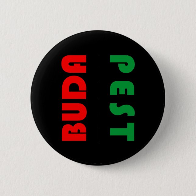 Badge Rond 5 Cm Budapest minimalist, Hungary (Devant)