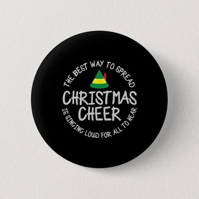 Badge Rond 5 Cm Buddy Elf Christmas Cheer 2024 (Devant)