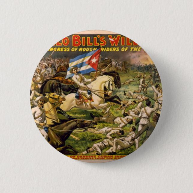 Badge Rond 5 Cm Buffalo Bill's Wild West (Devant)