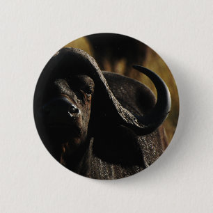 Badge Rond 5 Cm Buffalo - grandes cinq goupilles animales de