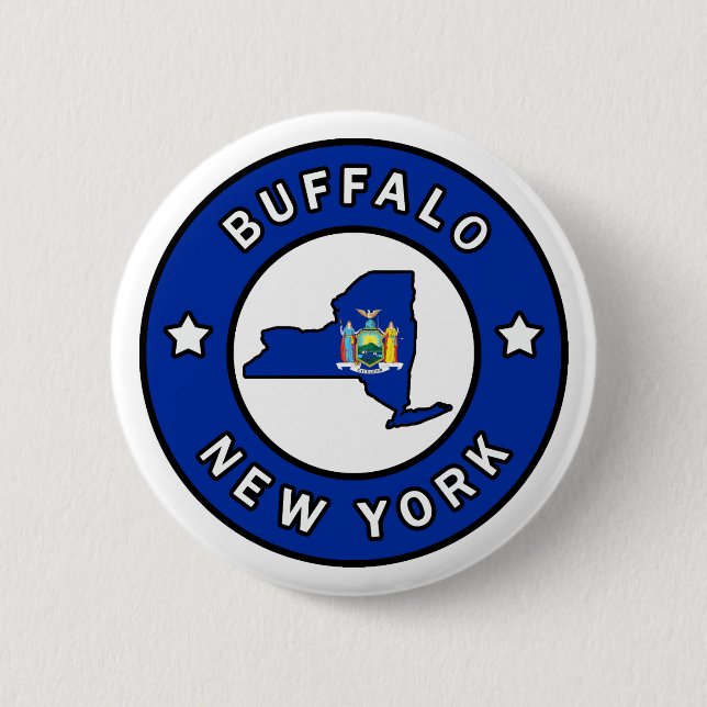 Badge Rond 5 Cm Buffalo New York (Devant)