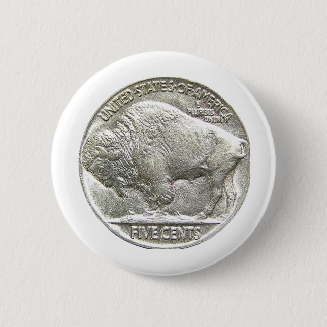 BADGE ROND 5 CM BUFFALO NICKEL (Devant)