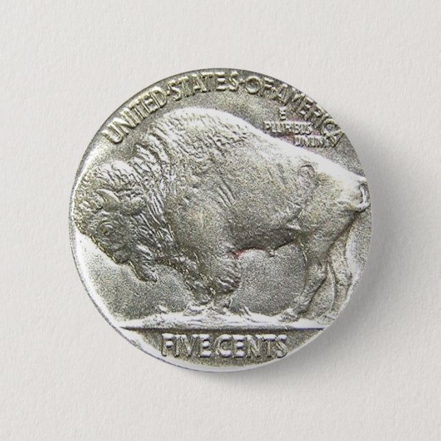 BADGE ROND 5 CM BUFFALO NICKEL (Devant)