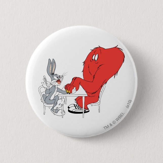 Badge Rond 5 Cm BUGS BUNNY™ et Gossamer 2 (Devant)