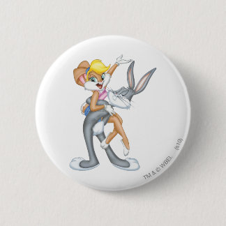 Badge Rond 5 Cm BUGS BUNNY™ et Lola Bunny