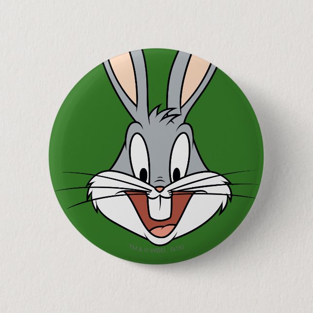 Badge Rond 5 Cm BUGS BUNNY™ Smiling Face (Devant)