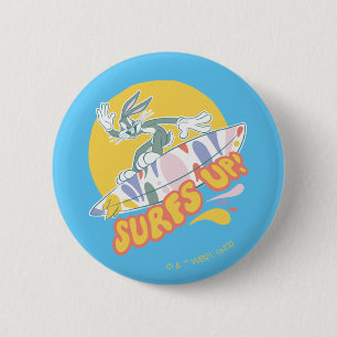 Badge Rond 5 Cm BUGS BUNNY™ - Surfs Up!