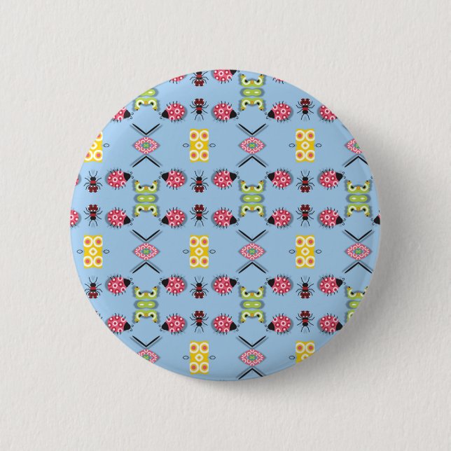 Badge Rond 5 Cm Bugs et papillons (Devant)