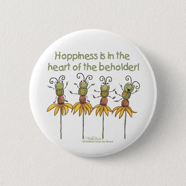 Badge Rond 5 Cm Bugs sur les fleurs (Devant)