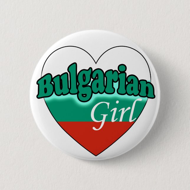 Badge Rond 5 Cm Bulgare Girl (Devant)