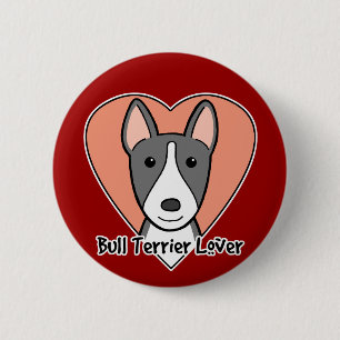 Badge Rond 5 Cm Bull Terrier Lover