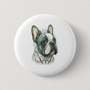 Badge Rond 5 Cm bulldog français