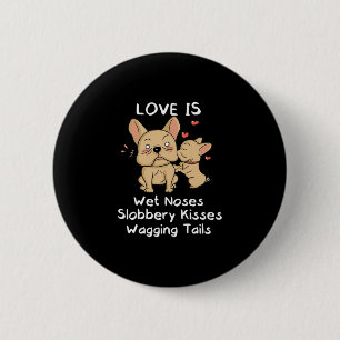Badge Rond 5 Cm Bulldog Papa Et Fils Baisent Aimer Mon Chien Dit C