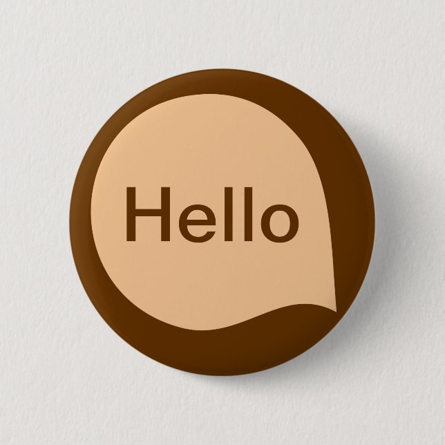 Badge Rond 5 Cm Bulle de mots - Sable Brown (Devant)