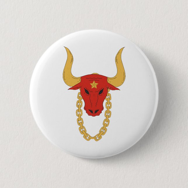 Badge Rond 5 Cm Bulle rugueuse | Bull | OX (Devant)