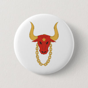 Badge Rond 5 Cm Bulle rugueuse   Bull   OX