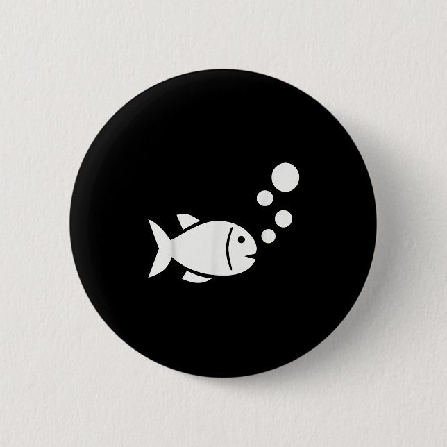 Badge Rond 5 Cm Bulles de poisson  (Devant)