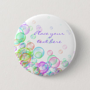 Badge Rond 5 Cm Bulles de savon