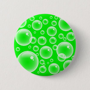 Badge Rond 5 Cm Bulles vertes