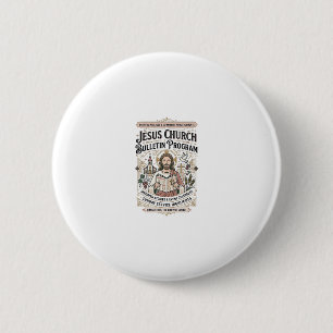 Badge Rond 5 Cm Bulletin de l'église de Jésus Programme Bulletin d