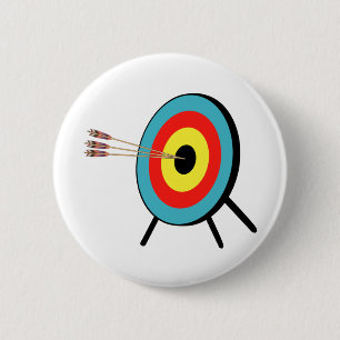 Badge Rond 5 Cm Bullseye à trois flèche