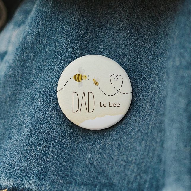 Badge Rond 5 Cm Bumblebee doux Baby shower Papa To Bee Bouton (Créateur téléchargé)