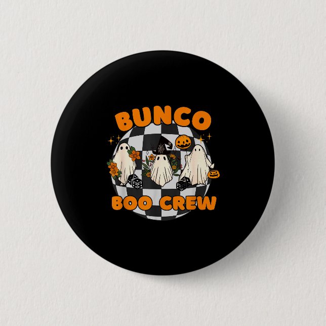 Badge Rond 5 Cm Bunco Boo Crew Bunco Halloween Dice  (Devant)