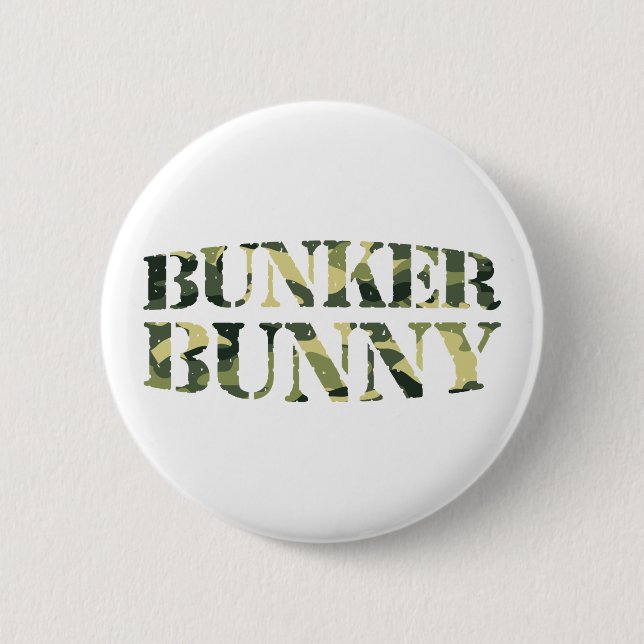 BADGE ROND 5 CM BUNKER BUNNY CAMO / CAMOUFLAGE (Devant)