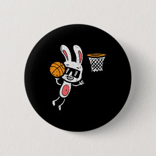 Badge Rond 5 Cm Bunny Pâques Bysketbyll Dunk Sports Boys Enfants T