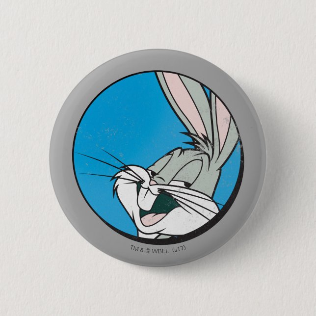 Badge Rond 5 Cm BUNNY™ Retro Blue Patch (Devant)