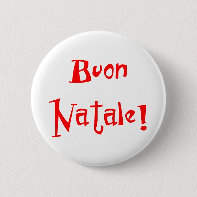 Badge Rond 5 Cm Buon Natale (Devant)