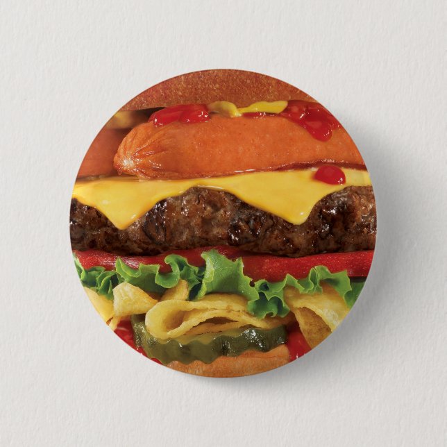 Badge Rond 5 Cm burger (Devant)