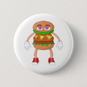 Badge Rond 5 Cm Burger convivial