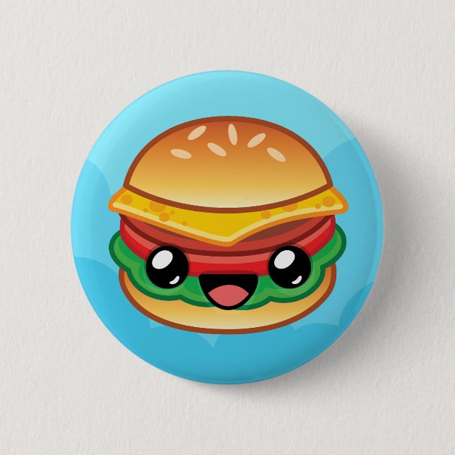 Badge Rond 5 Cm Burger Happy Jump (Devant)