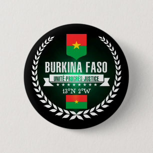 Badge Rond 5 Cm Burkina Faso