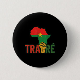 Badge Rond 5 Cm Burkina Faso-ibrahim Traoré _ Thomas Sankara