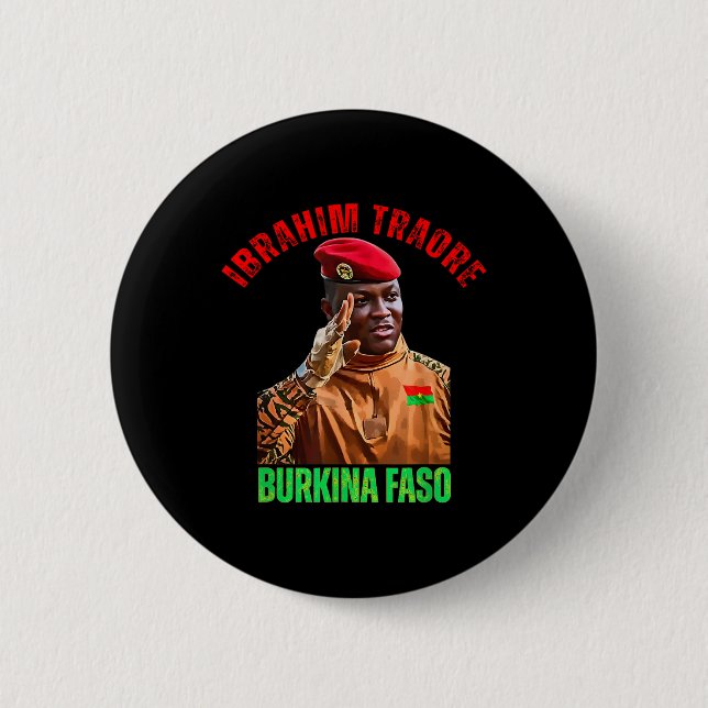 Badge Rond 5 Cm Burkina Faso - Ibrahim Traoré Thomas Sankara (Devant)