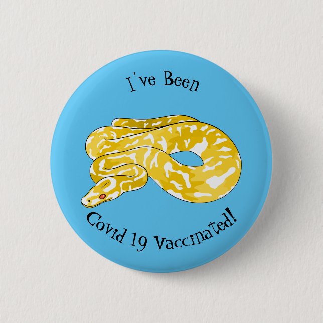 Badge Rond 5 Cm Burmese python snake cartoon illustration  (Devant)
