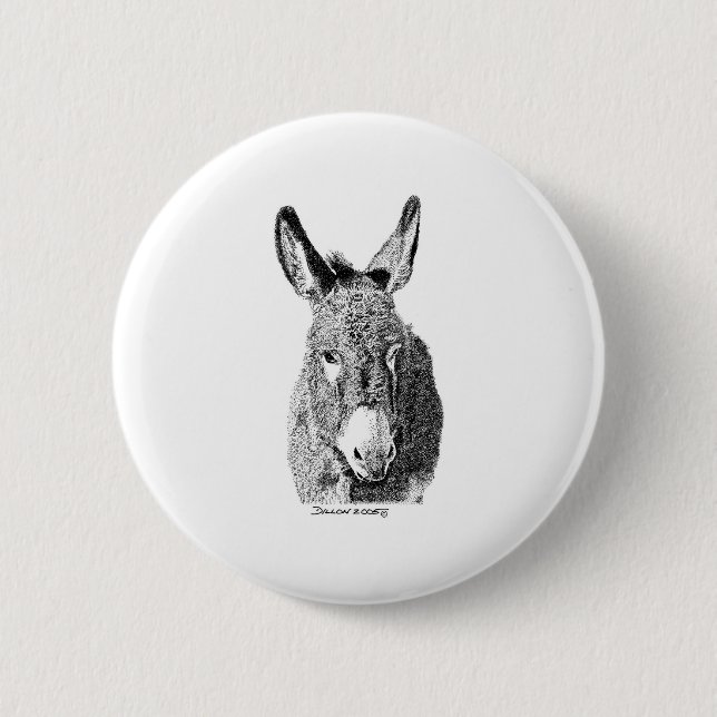 Badge Rond 5 Cm Burro sauvage (Devant)