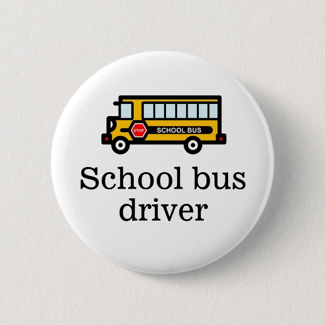 Badge Rond 5 Cm Bus scolaire (Devant)