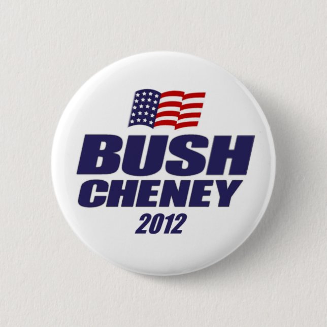 Badge Rond 5 Cm Bush Cheney 2012 (Devant)