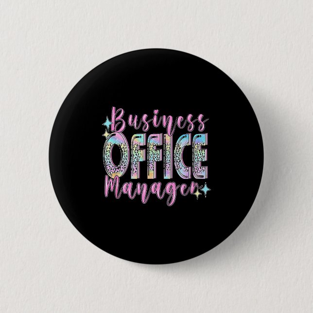 Badge Rond 5 Cm Business Office Manager Funny Front Teamwork Regio (Devant)